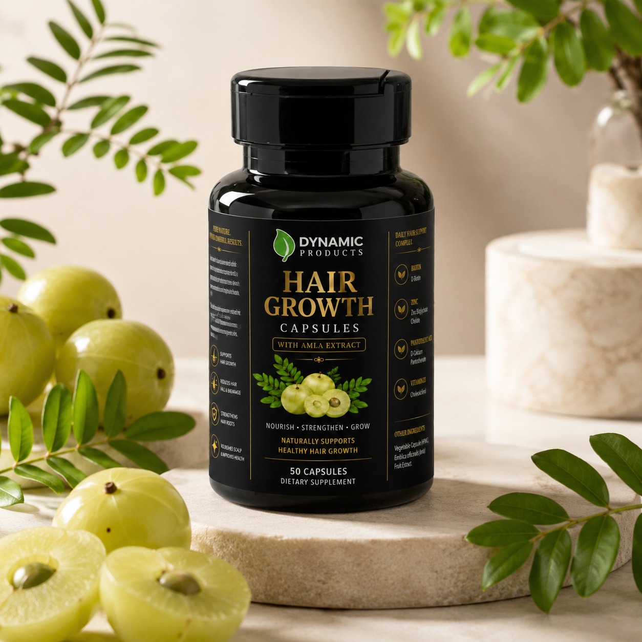 Dynamic Products Hair Growth Capsules with Amla Extract - Image 4