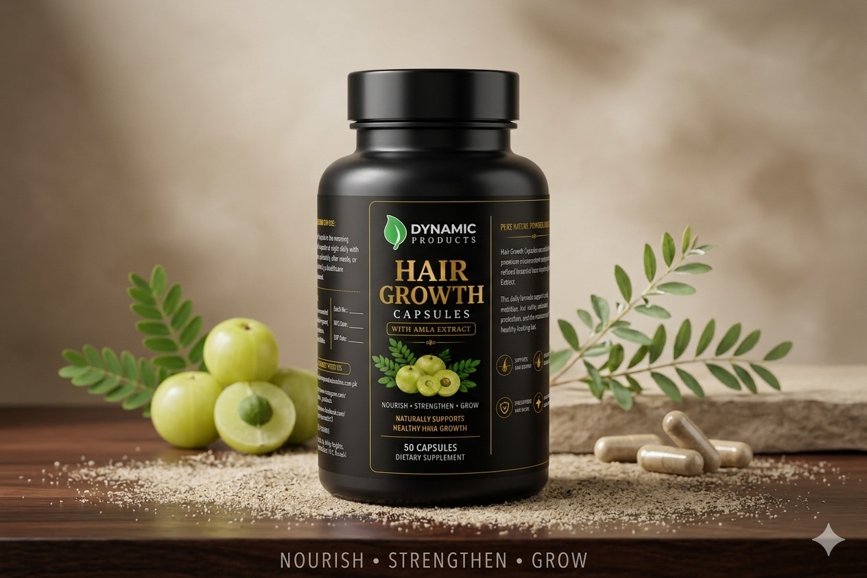 Dynamic Products Hair Growth Capsules with Amla Extract - Image 3